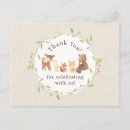 Search for forest thank you postcards Woodland animals