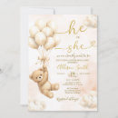 Search for balloon gender reveal invitations Pink or blue