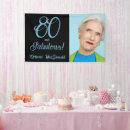 Search for 80th birthday banners 80 year old