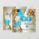 Search for black and gold masquerade party invitations Champagne