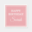 Search for happy birthday napkins Pink