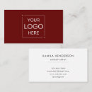Search for maroon business cards Logo