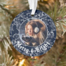Search for blue and white christmas tree decorations Vintage