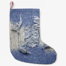 Search for denim christmas stockings Vintage