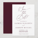 Search for burgundy save the dates Minimalist