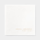 Search for gold and white wedding napkins Minimalist
