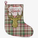 Search for deer christmas stockings Plaid