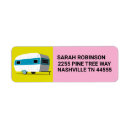 Search for camper return address labels Retro