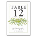Search for elegant and natural table cards Greenery