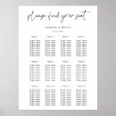 Search for minimalist wedding seating charts Black and white