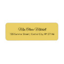 Search for yellow return address labels Minimalist