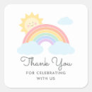 Search for square favor stickers Rainbow