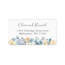 Search for peach and blue return address labels Flowers