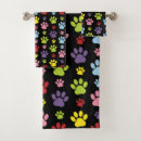 Search for dog paw print bath towels Pattern of paws