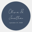 Search for navy wedding stickers Modern