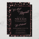 Search for rose gold confetti invitations Black