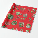 Search for christmas cookie wrapping paper Red and green