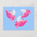 Search for flying pigs postcards Pink