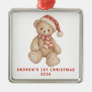 Search for teddy christmas tree decorations Babys first christmas