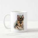 Search for black dog portrait mugs German shepherd