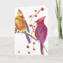 Search for cardinal note cards Watercolor