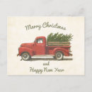 Search for vintage happy new year postcards Red truck