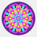Search for kaleidoscopic patterns stickers Yellow