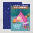 Search for girls camping birthday invitations Pink tent
