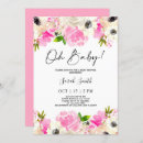 Search for hot pink baby shower invitations Floral