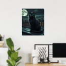 Search for cat full moon posters Witchy vibes