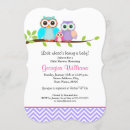 Search for purple owl baby shower invitations Branch