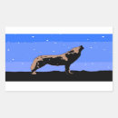Search for howling wolf stickers Blue