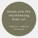 Search for olive green wedding stickers Trendy