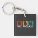 Search for rock music square key rings Metal