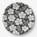 Search for black and white floral pattern plates Contemporary