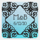 Search for aqua damask stickers Black