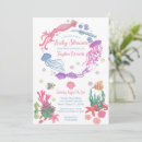 Search for ocean animals baby shower invitations Pink