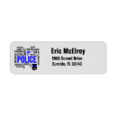 Search for police return address labels Cop