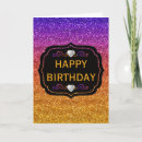 Search for purple glitter birthday cards Glamourous