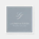 Search for dusty blue napkins Initials