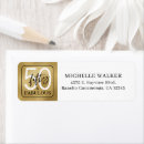 Search for white and gold return address labels Fifty and fabulous