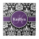 Search for black damask pattern tiles Modern