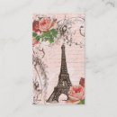 Search for eiffel tower business cards Girly