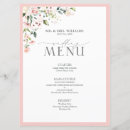 Search for blush and sage green wedding menus Botanical