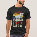 Search for 5th dinosaur birthday tshirts Rex
