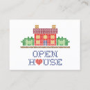 Search for opened business cards Open house