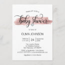 Search for pink gold and white baby shower invitations Modern