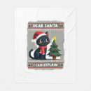 Search for funny christmas blankets Kitten