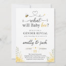 Search for sunflower gender reveal invitations Watercolor