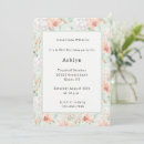 Search for peach and mint invitations Flowers